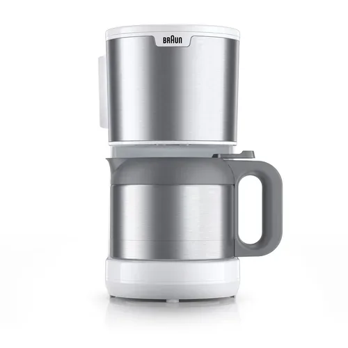 Braun, Braun KF 1505 WH Kaffeemaschine Edelstahl, Weiß