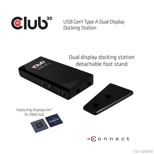 club3D, club3D USB Adapter Schwarz