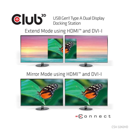 club3D, club3D USB Adapter Schwarz
