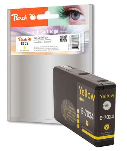Peach, Peach E70 Druckerpatrone XL ye ersetzt Epson T7024 y, C13T70244010 für z.B. Epson WorkForce Pro WP -4015 DN, Epson WorkForce Pro WP -4025 DW