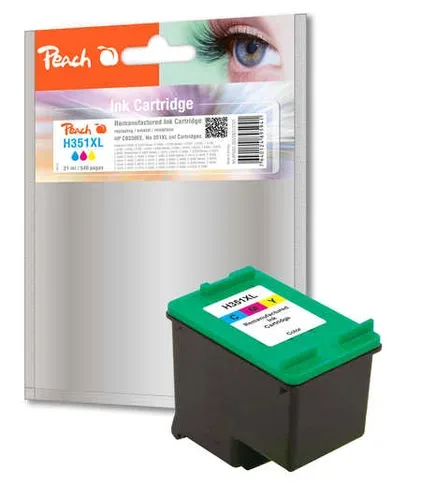 Peach, Peach HP 351 XL Druckkopf XL col ersetzt HP No. 351XL, CB338EE für z.B. HP DeskJet D 4200, HP DeskJet D 4260, HP DeskJet D 4300, HP DeskJet D 4360