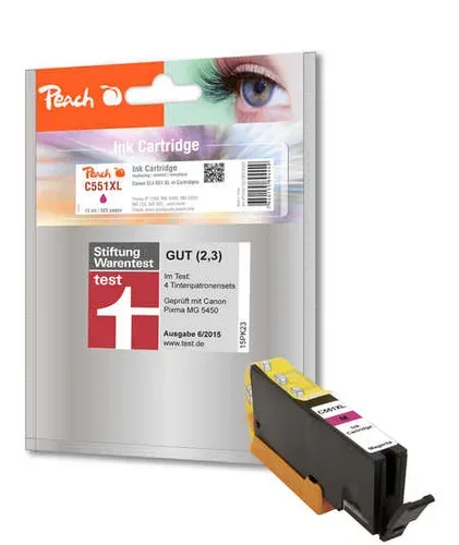 Peach, Peach C551 XLM Druckerpatrone XL ma ersetzt Canon CLI-551XLM, 6445B001 für z.B. Canon Pixma IP 7200, Canon Pixma MX 925, Canon Pixma IP 7250