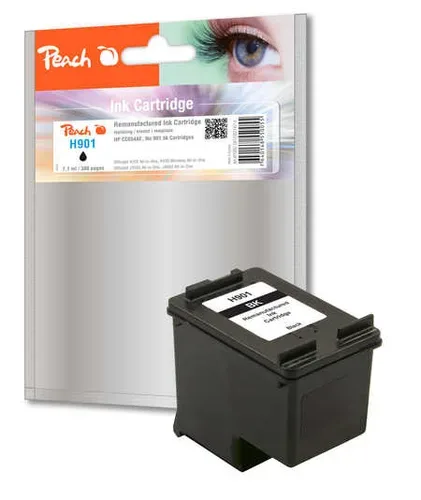 Peach, Peach HP 901 BK Druckkopf bk ersetzt HP No. 901 BK, CC653AE für z.B. HP OfficeJet 4500, HP OfficeJet 4500 Wireless, HP OfficeJet J 4500
