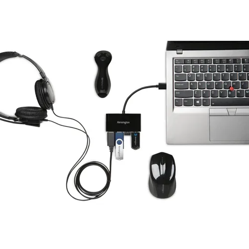 Kensington, Kensington - UH4000 4 Port Hub, USB 3 –, Schwarz