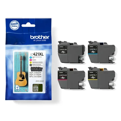 Brother, Brother B421XLVAL Druckerpatronen XL (c, m, y, bk) - Brother LC-421XLVAL für z.B. Brother MFCJ 1010 DW, Brother DCPJ 1050 DW, Brother DCPJ 1140 DW