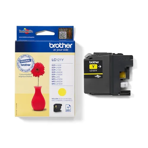 Brother, Brother B121Y Druckerpatronen ye - Brother LC-121Y für z.B. Brother DCPJ 552 DW, Brother DCPJ 132 W, Brother DCPJ 150, Brother DCPJ 152 W