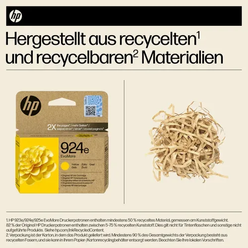 HP, HP H924ey Druckerpatronen XL y - HP No. 924e y, 4K0U9NE für z.B. HP OfficeJet Pro 8120 e, HP OfficeJet Pro 8120, HP OfficeJet Pro 8122 e