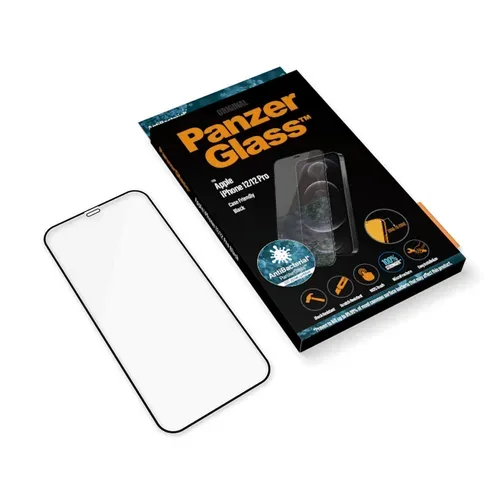 PanzerGlass, PanzerGlass - Folie iPhone 12 Pro Antibakteriell, Schwarz