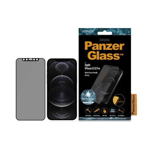 PanzerGlass, "PanzerGlass - Displayschutz Case Friendly BK AB Privacy iPhone 12/12 Pro, ""5.7-6"""""""