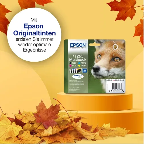 Epson, Epson E128 Druckerpatronen (bk, c, m, y) - Epson T1285, C13T12854010 für z.B. Epson Stylus SX 230, Epson Stylus SX 235 W, Epson Stylus S 22