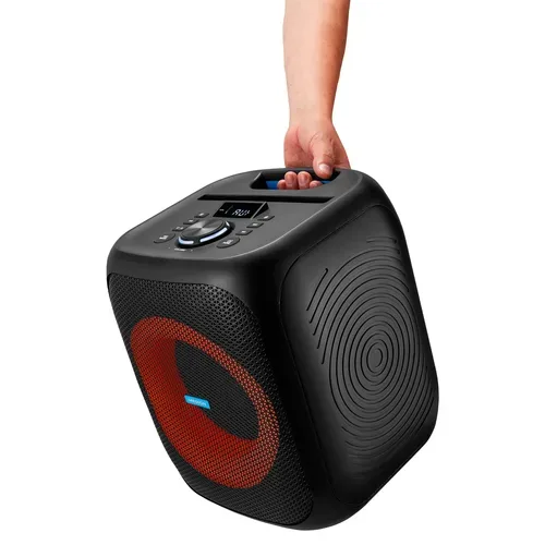 Medion, MEDION LIFE® S61991 Partylautsprecher, tragbares Bluetooth®-Soundsystem. Bluetooth® 5.3 für kabellose Musikübertragung, verschiedene Lichteffekte, integrierter Akku, TWS-Funktion, 50 W RMS