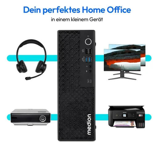 Medion, MEDION Picoworx T80 III Mini PC; Copilot+ PC, Intel® Core? Ultra 7 258V, Windows 11 Pro, 1 TB SSD, 32 GB RAM