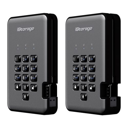 iStorage, iStorage diskAshur PRO 2® Externe Festplatte 6.35 cm (2.5 Zoll) 5 TB Graphit USB 3.1