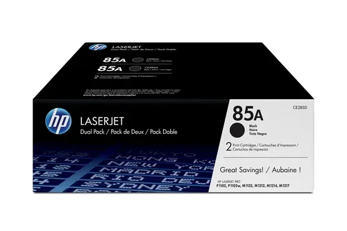 HEWLETT PACKARD, HEWLETT PACKARD - HP Toner-Modul 85A schwarz CE285AD LaserJet Pro P1102 2 Stück, One Size
