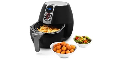 Medion, MEDION LIFE E10 S Heißluftfritteuse MD 17320, ölfreies Frittieren, digitales Bedienfeld, 8 Automatikprogramme, 2,8 L Korbvolumen