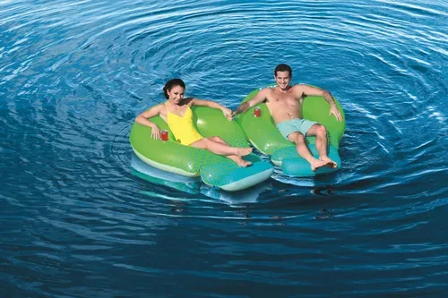 Bestway, Bestway Schwimmliege Grün-Blau mit Netz