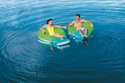 Bestway, Bestway Schwimmliege Grün-Blau mit Netz
