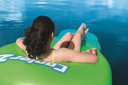 Bestway, Bestway Schwimmliege Grün-Blau mit Netz