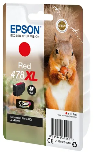 Epson, Epson E4F5 Druckerpatronen XL rd - Epson T04F5, No. 478XL r, C13T04F64010 für z.B. Epson Expression Photo HD XP -15000