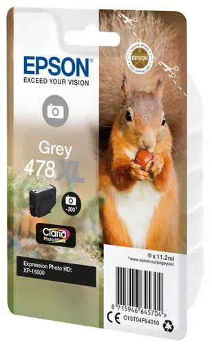 Epson, Epson E4F5 Druckerpatronen XL gy - Epson T04F5, No. 478XL r, C13T04F64010 für z.B. Epson Expression Photo HD XP -15000