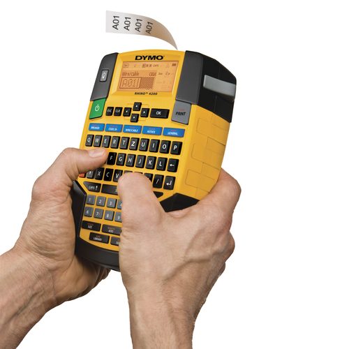 Dymo, DYMO RHINO 4200 Kit Beschriftungsgerät Geeignet für Schriftband: IND 6 mm, 9 mm, 12 mm, 19 mm