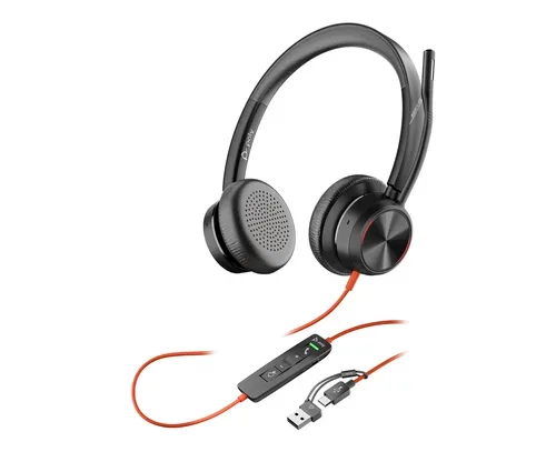 Poly, Poly Blackwire 8225 - Blackwire 8200 series - Headset - On-Ear - kabelgebunden - aktive Rauschunterdrückung
