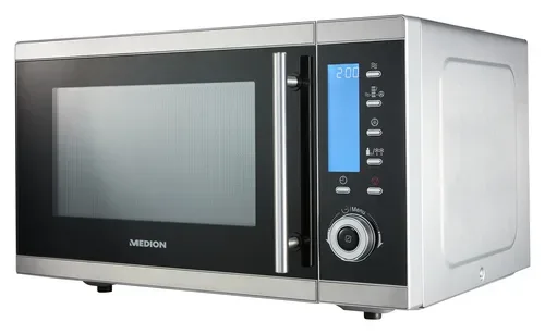 Medion, MEDION LIFE 4in1 Mikrowelle MD 15501, Kombination aus Mikrowelle, Ofen und Doppelgrill, 10 Automatikprogramme, 25 L Garinnenraum