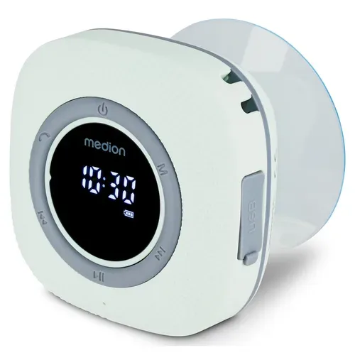 Medion, MEDION LIFE S66884 Duschradio, LED-Display, UKW-Radio, IPX6 Schutz, Bluetooth® 5.0, 30 W Ausgangsleistung (3 W RMS)