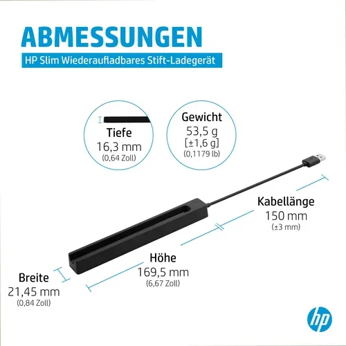 HP, HP Wiederaufladbarer Slim Pen Ladegerät