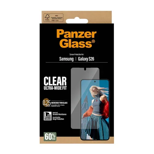 Care By Panzerglass, CARE by PanzerGlass Displayschutzglas "Screen Protector" für Samsung Galaxy S26 Displayschutzfolie, Schutzfolie, Bildschirmschutz, kratz- & stossfest