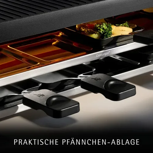 Wmf, WMF Raclette "Lono Selection" 8 Stk. Raclettepfännchen 1.500 W variable Temperatureinstellung, LED-Beleuchtung