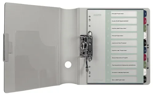 Leitz, LEITZ Register PC-beschriftbar A4+ 12370000 Style, 1-10 multicolor