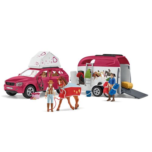 Schleich, Schleich® Spielwelt »Horse Club, Abenteuer mit Auto und Pferdeanhänger (42535)«, Made in Europe