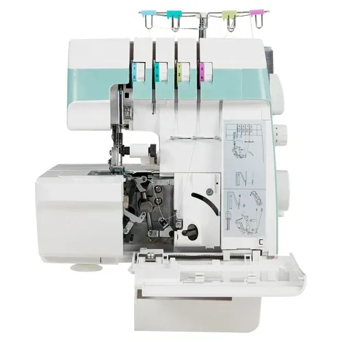 Medion, MEDION LIFE Overlock-Nähmaschine SO90 (MD19169) türkis, 90 Watt Motorleistung, LED Nählicht, Nähen mit 4 Fäden gleichzeitig, umfangreiches Zubehör