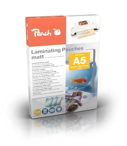 Peach, Peach 100 x A5 Laminierfolien, 125 mic, matt