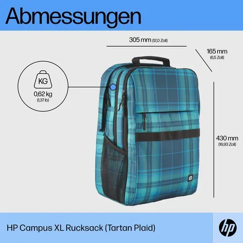 HP, HP Campus XL Rucksack (Tartan Plaid)