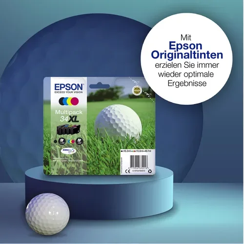 Epson, Epson E34 Druckerpatronen ye - Epson T3464, No. 34 y, C13T34644010 für z.B. Epson WorkForce Pro WF -3700, Epson WorkForce Pro WF -3720 DW