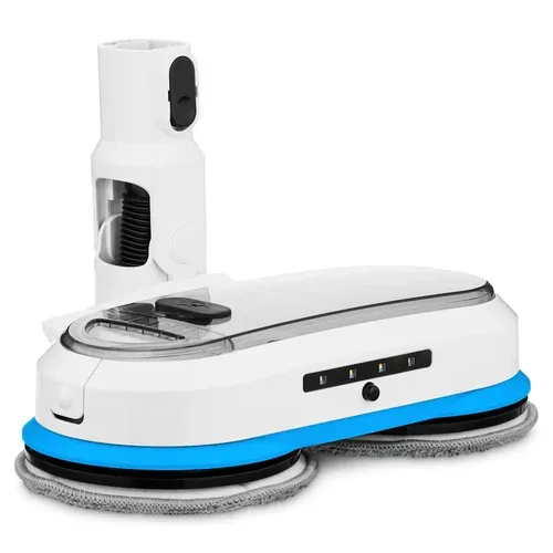 Medion, MEDION P400 W+ Akku-Stielstaubsauger mit elektrischem Wischaufsatz, beutellose Zyklon-Technologie, max. Saugleistung 26 kPa, 700 ml Staubbehälterkapazität, inkl. Austauschakku, integriertes Zubehör und Ladestation