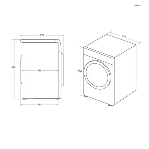 Haier, Haier HW90-BD14CIGU188 Waschmaschine – Waschmaschine Frontlader – weiss