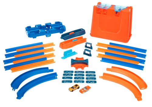 Hot Wheels, Track Builder Mega Stunt Box, Rennbahn