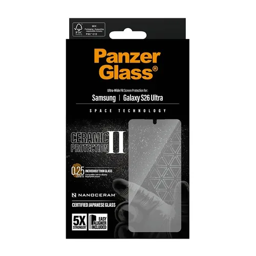 Care By Panzerglass, CARE by PanzerGlass Displayschutzglas "Ultra-Wide Fit Screen Protector" für Samsung Galaxy S26 Ultra Displayschutzfolie, Schutzfolie, Bildschirmschutz, kratz- & stossfest