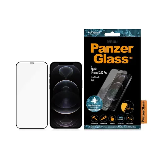 PanzerGlass, PanzerGlass - Folie iPhone 12 Pro Antibakteriell, Schwarz