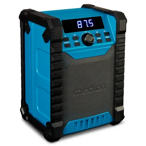 Medion, MEDION LIFE E65895 Baustellenradio, PLL-UKW Radio, Bluetooth® 5.4, spritzwassergeschützt (IP54), robustes Gehäuse, 10 W RMS