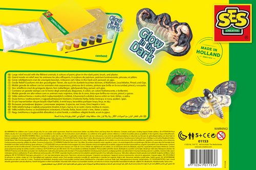 SES CREATIVE, SES Creative ® Gruseltiere gießen Glow in the Dark