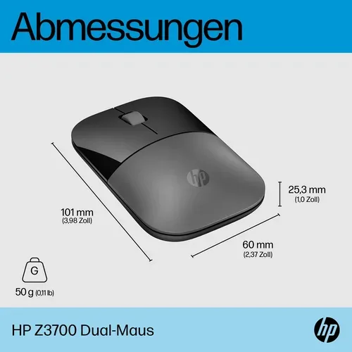 HP, HP Z3700 Dual-Maus (silbergrau)