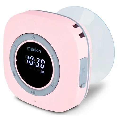 Medion, MEDION LIFE S66884 Duschradio, LED-Display, UKW-Radio, IPX6 Schutz, Bluetooth® 5.0, 30 W Ausgangsleistung (3 W RMS)