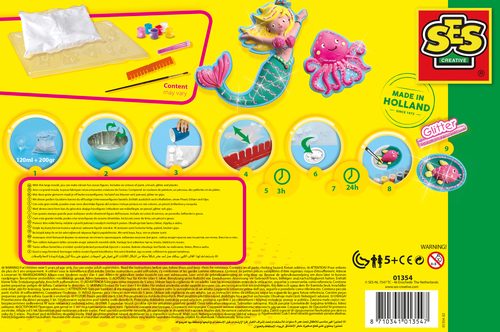 SES CREATIVE, SES Creative ® Gipsgießset Meerestiere - bunt