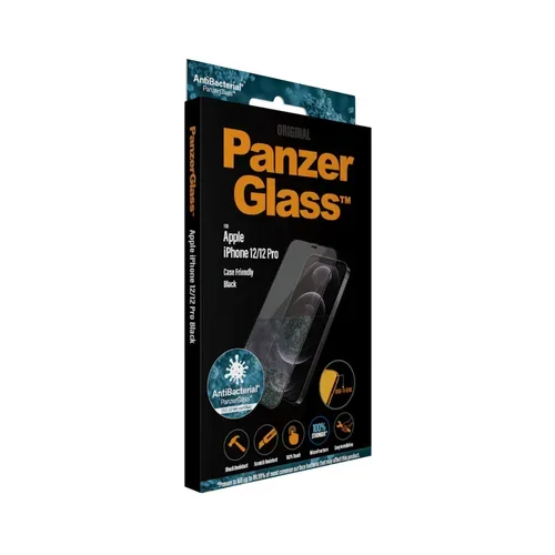 PanzerGlass, PanzerGlass - Folie iPhone 12 Pro Antibakteriell, Schwarz