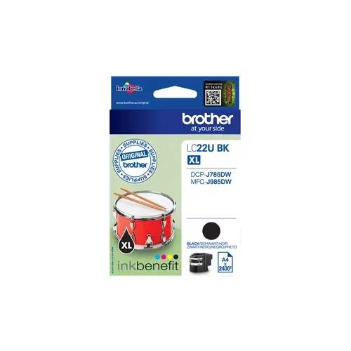 Brother, Brother B22UBK Druckerpatronen bk - Brother LC-22U BK für z.B. Brother DCPJ 785 DW, Brother MFCJ 985 DW
