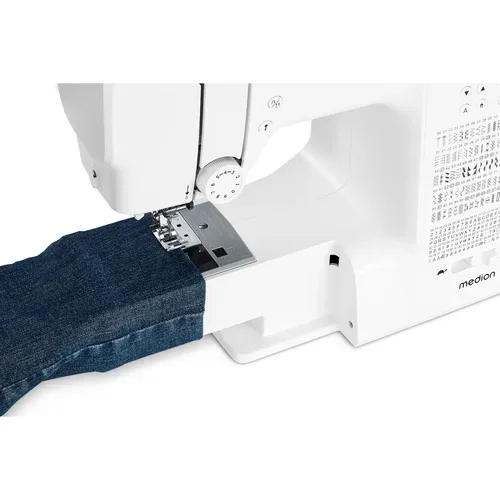 Medion, MEDION LIFE Digitale Nähmaschine SD36 (MD11881) weiß, einstellbare Stichlänge und Stichbreite, 270 Stichmuster, Integriertes Zubehörfach, 36 Watt Motorleistung